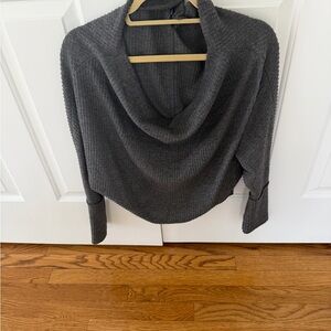 Cozy Charcoal Cowl Neck Women's Sweater